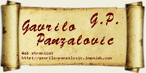 Gavrilo Panzalović vizit kartica